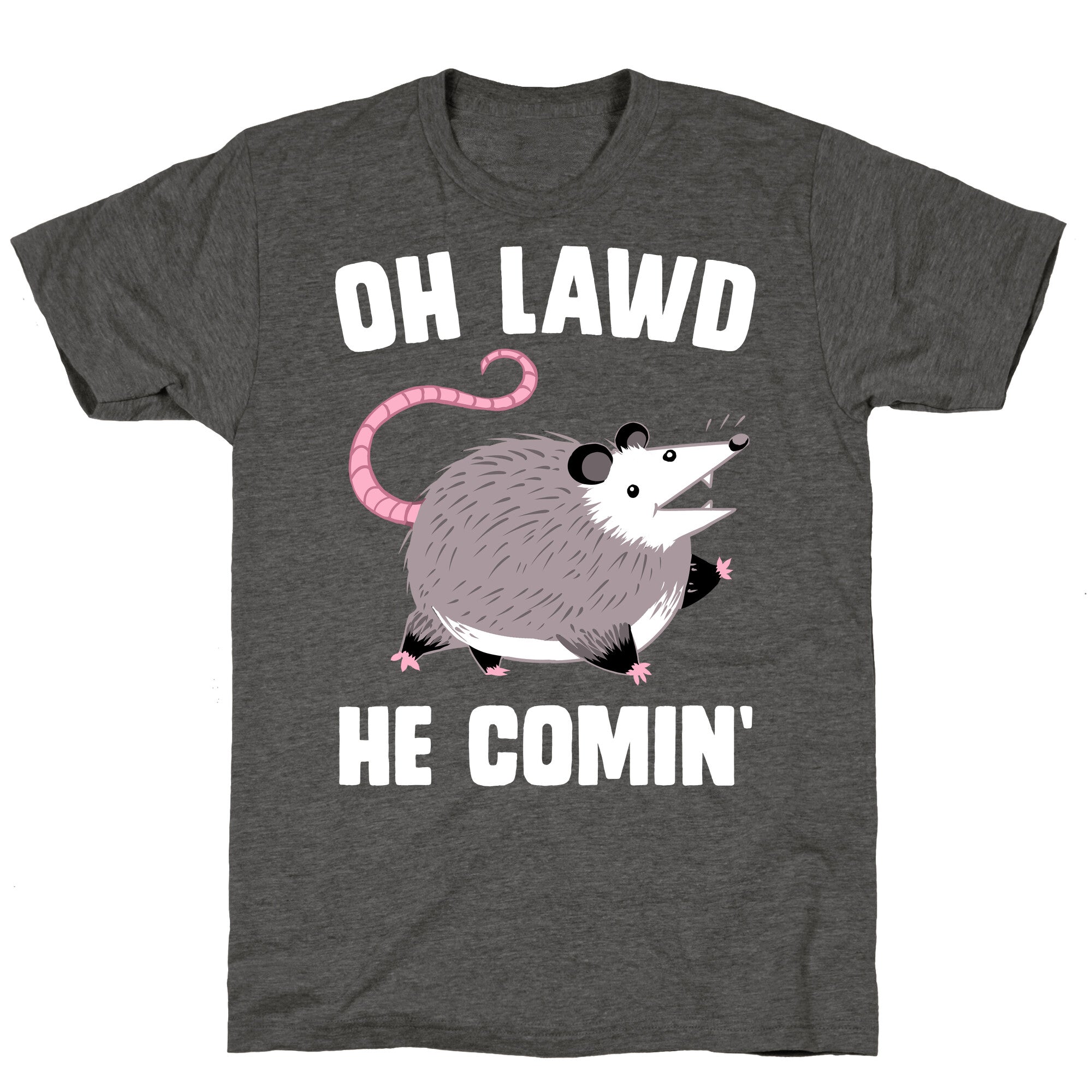 Oh Lawd He Comin' Possum Unisex Triblend Tee